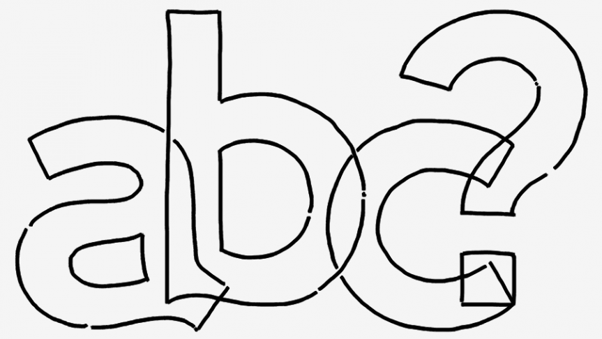 ABC font sketch